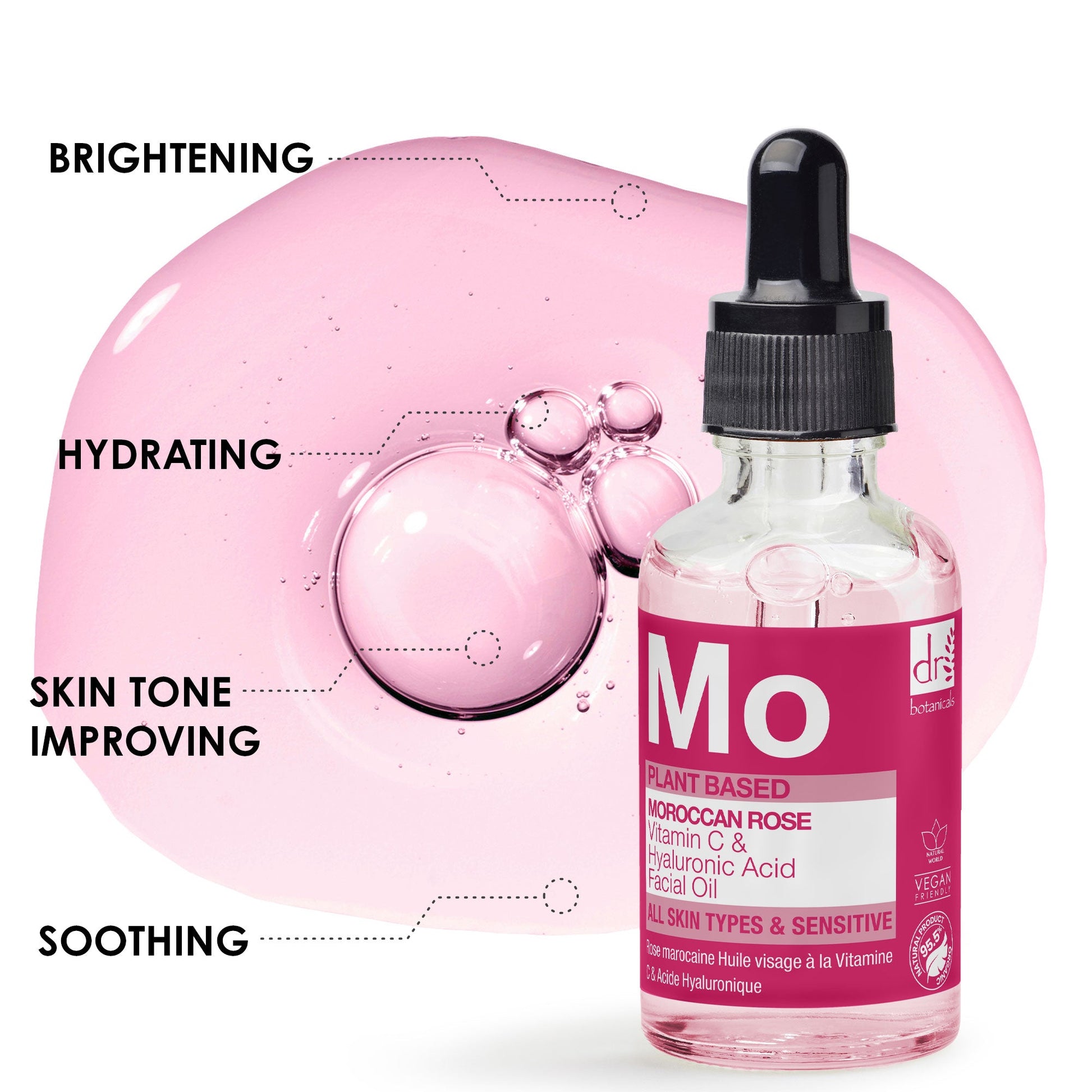 Moroccan Rose Facial Oil with Hyaluronic Acid and Vitamin C