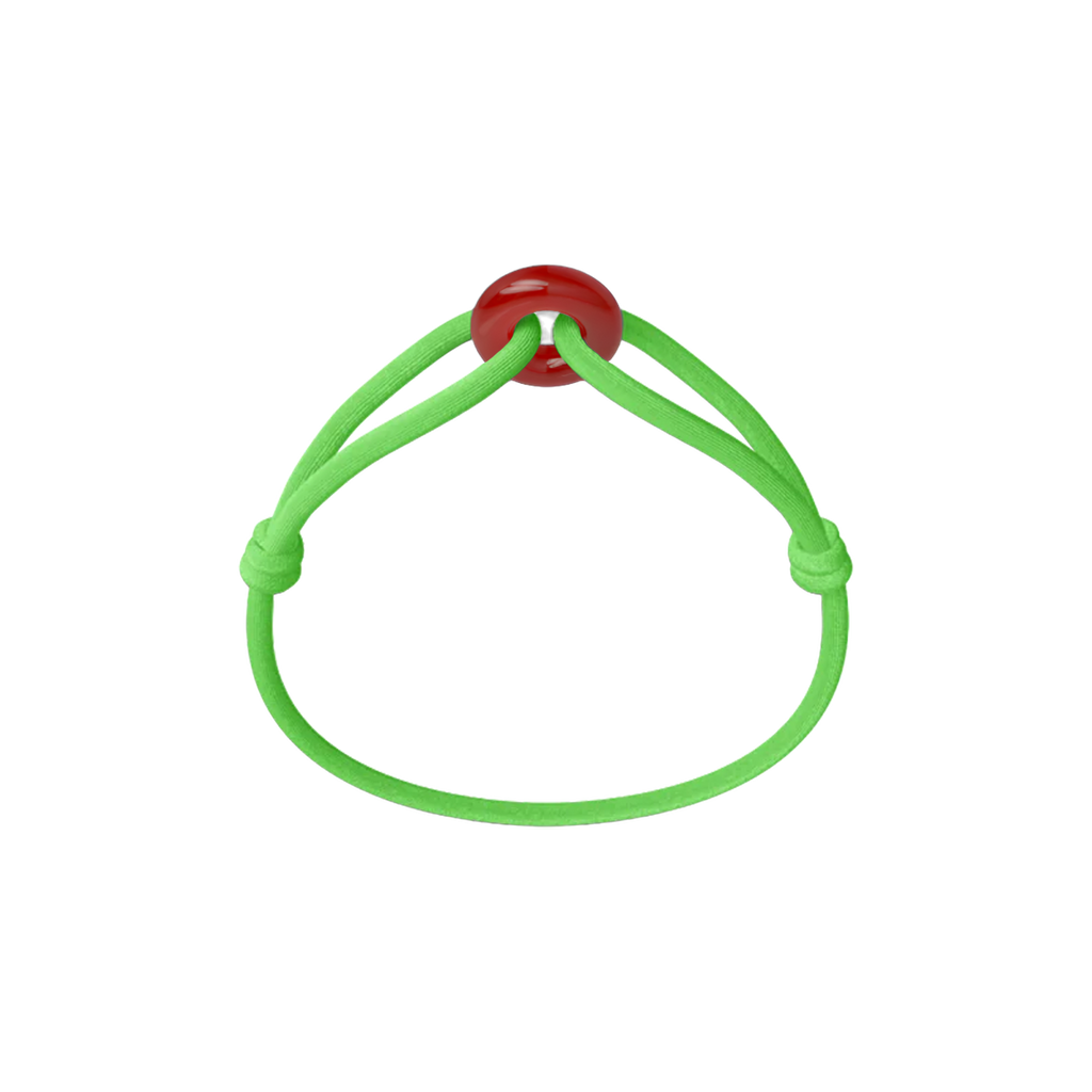 Red Soho Cord Bracelet with Carnelian