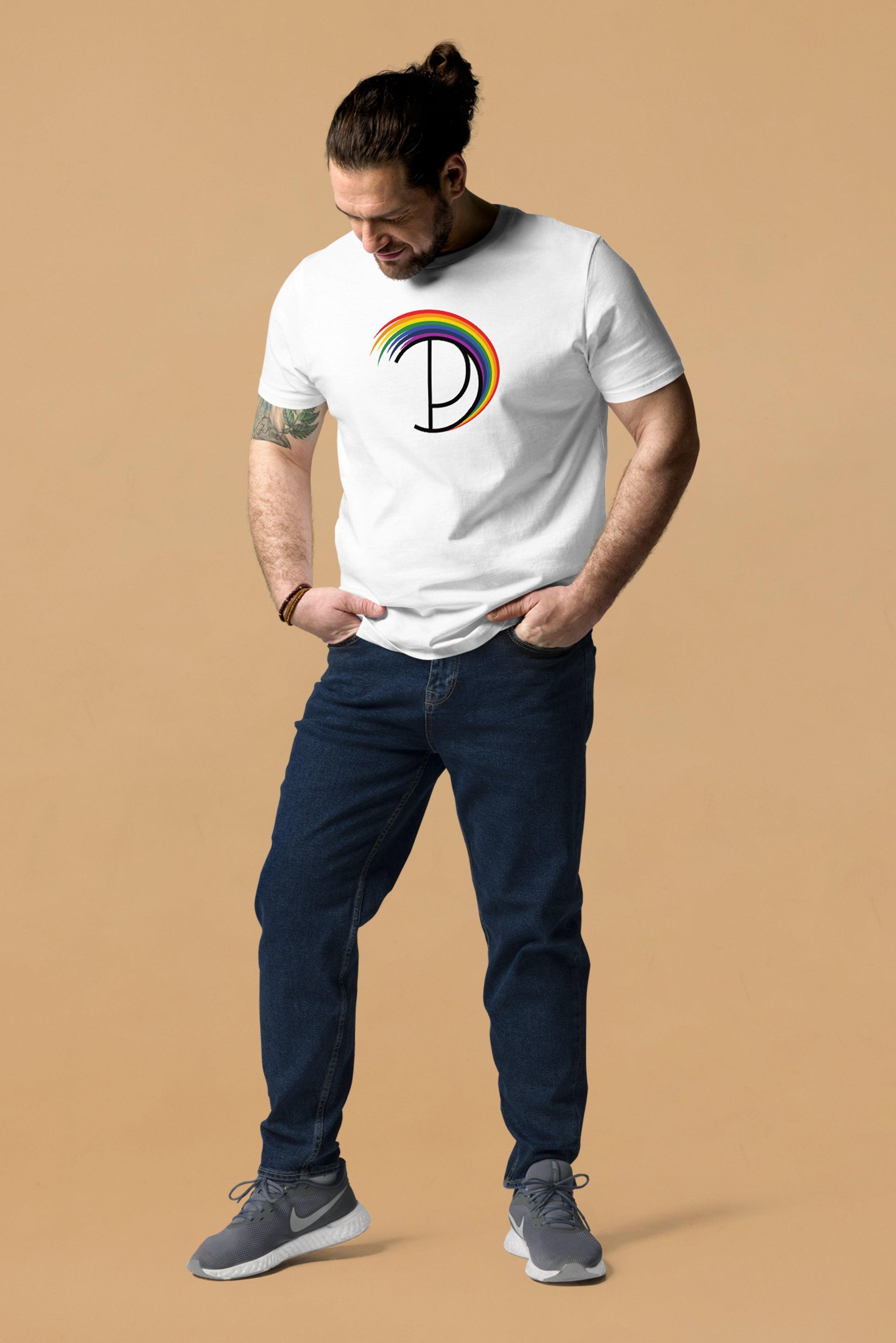 Rainbow P T-Shirt in Organic Cotton
