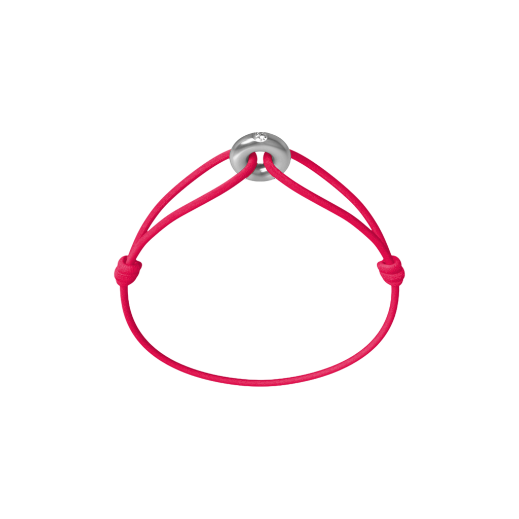 Mini Silver Diamond Cord Bracelet