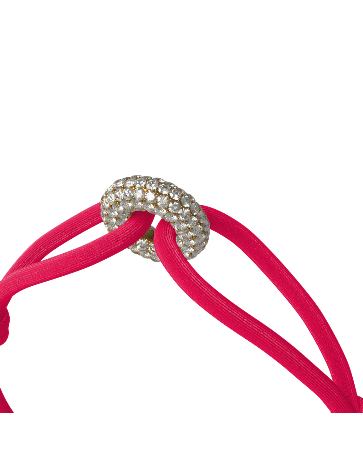 Golden Pave Cord Bracelet with Lab Diamonds