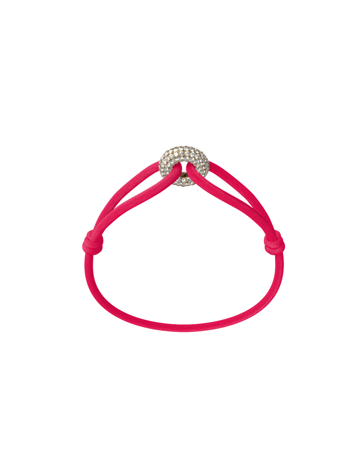 Golden Pave Cord Bracelet with Lab Diamonds