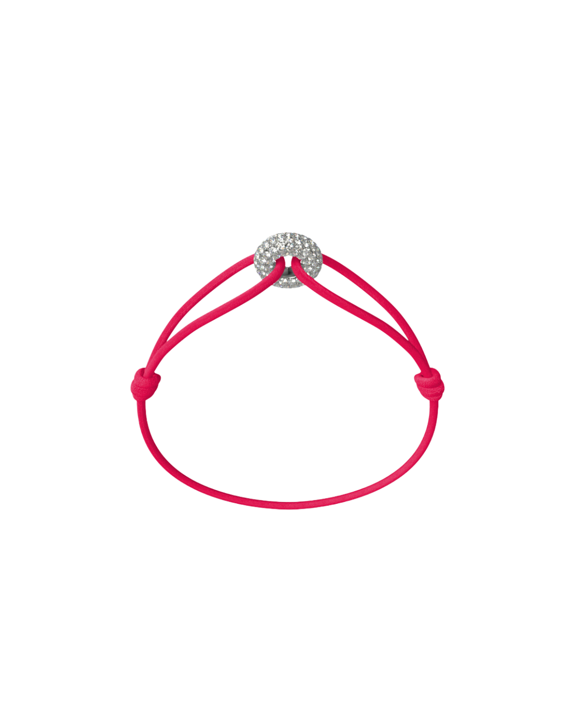 Mini Silver Soho Pavé Cord Bracelet