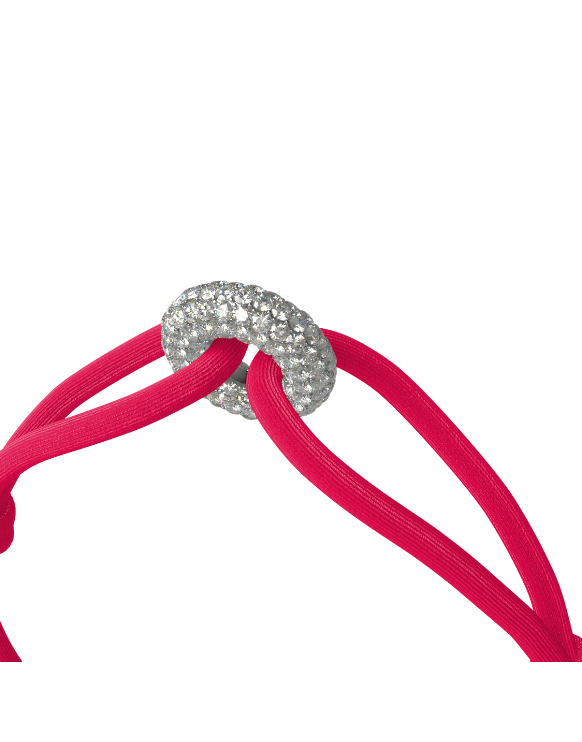 Silver Soho Pavé Cord Bracelet