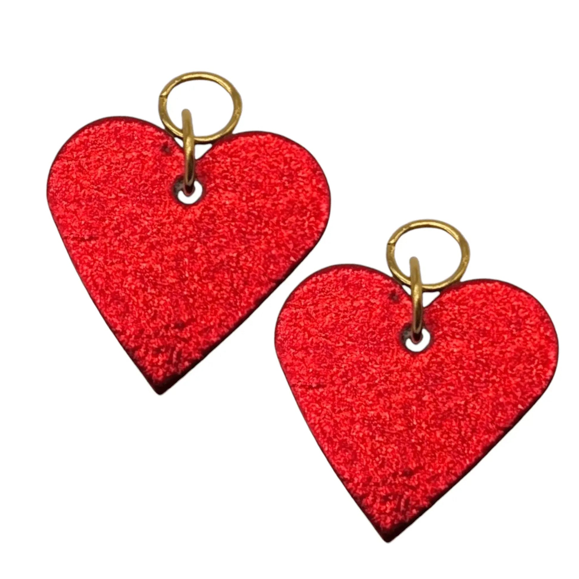 Red Heart Mini Cork Charms