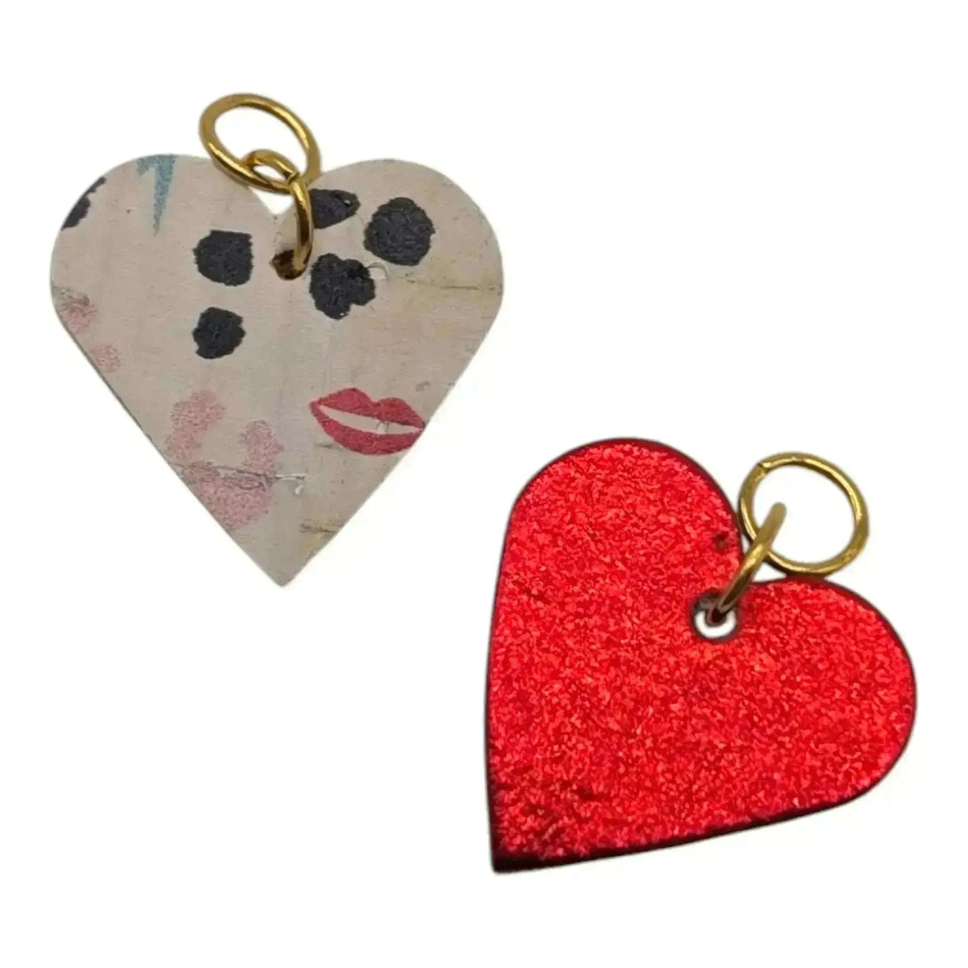 Red Heart Mini Cork Charms