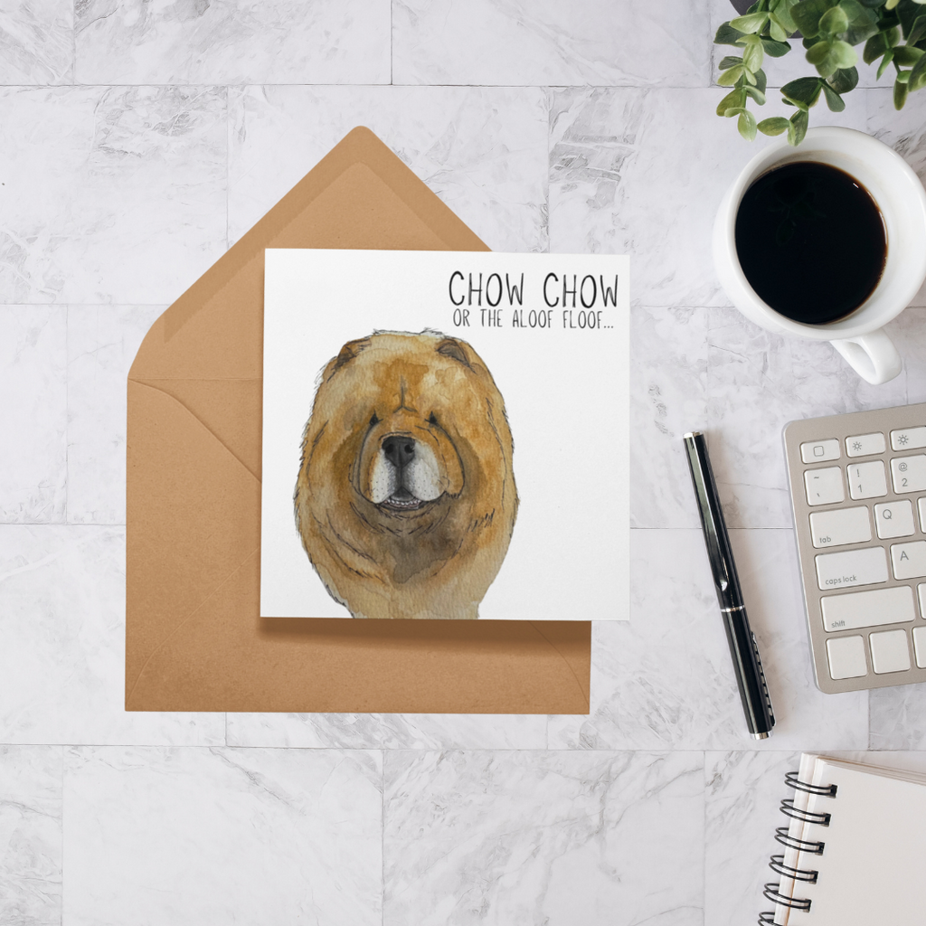 Red Chow Chow Aloof Floof Greeting Card