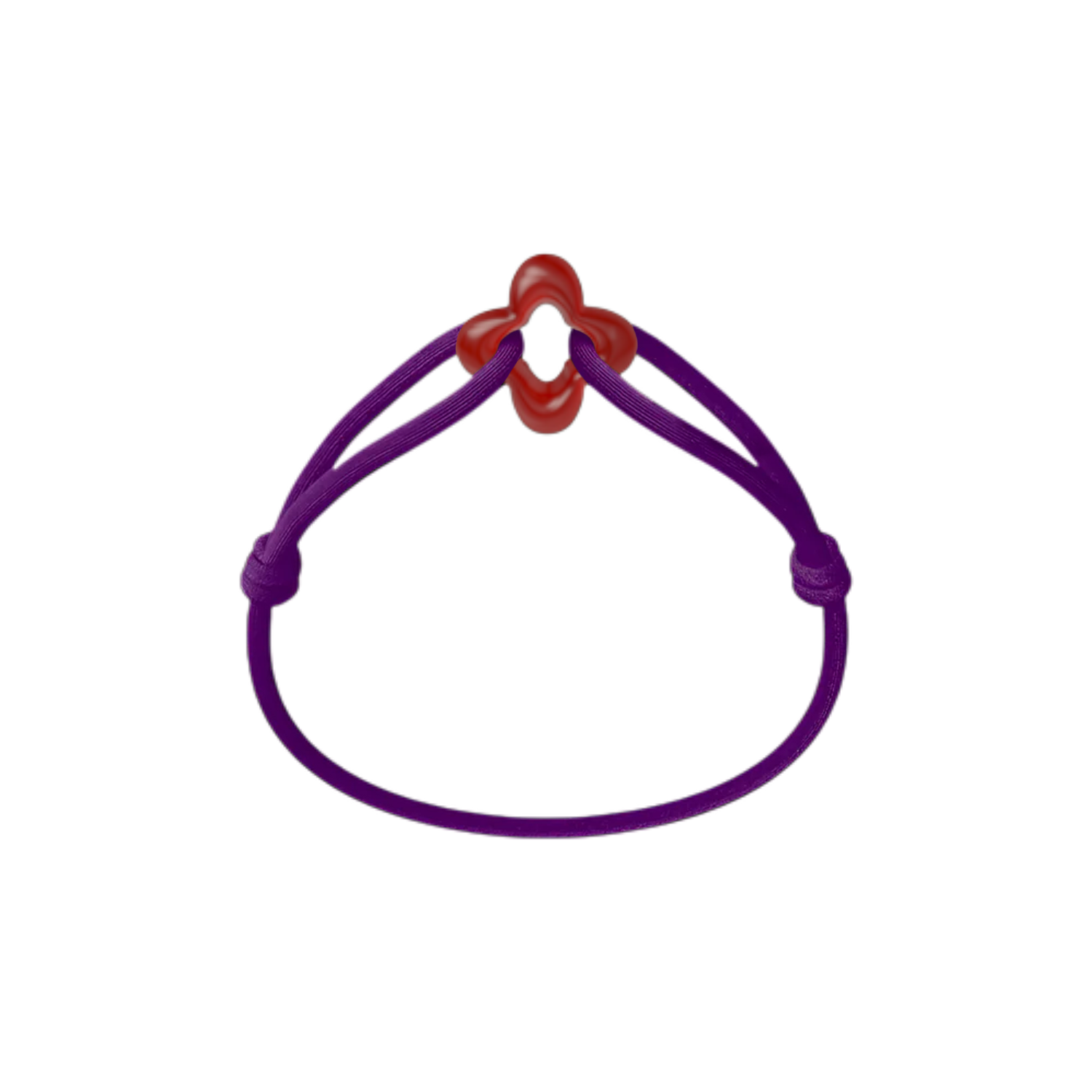 Red Clover Cord Bracelet with Carnelian