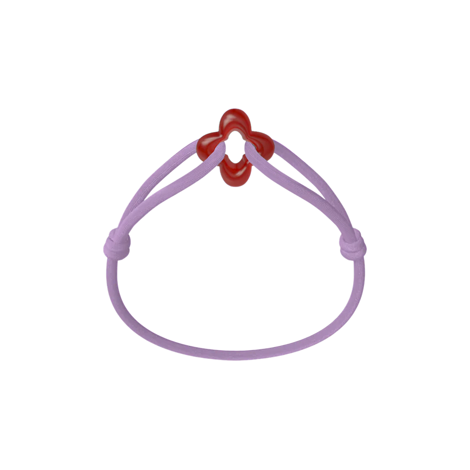 Red Clover Cord Bracelet with Carnelian
