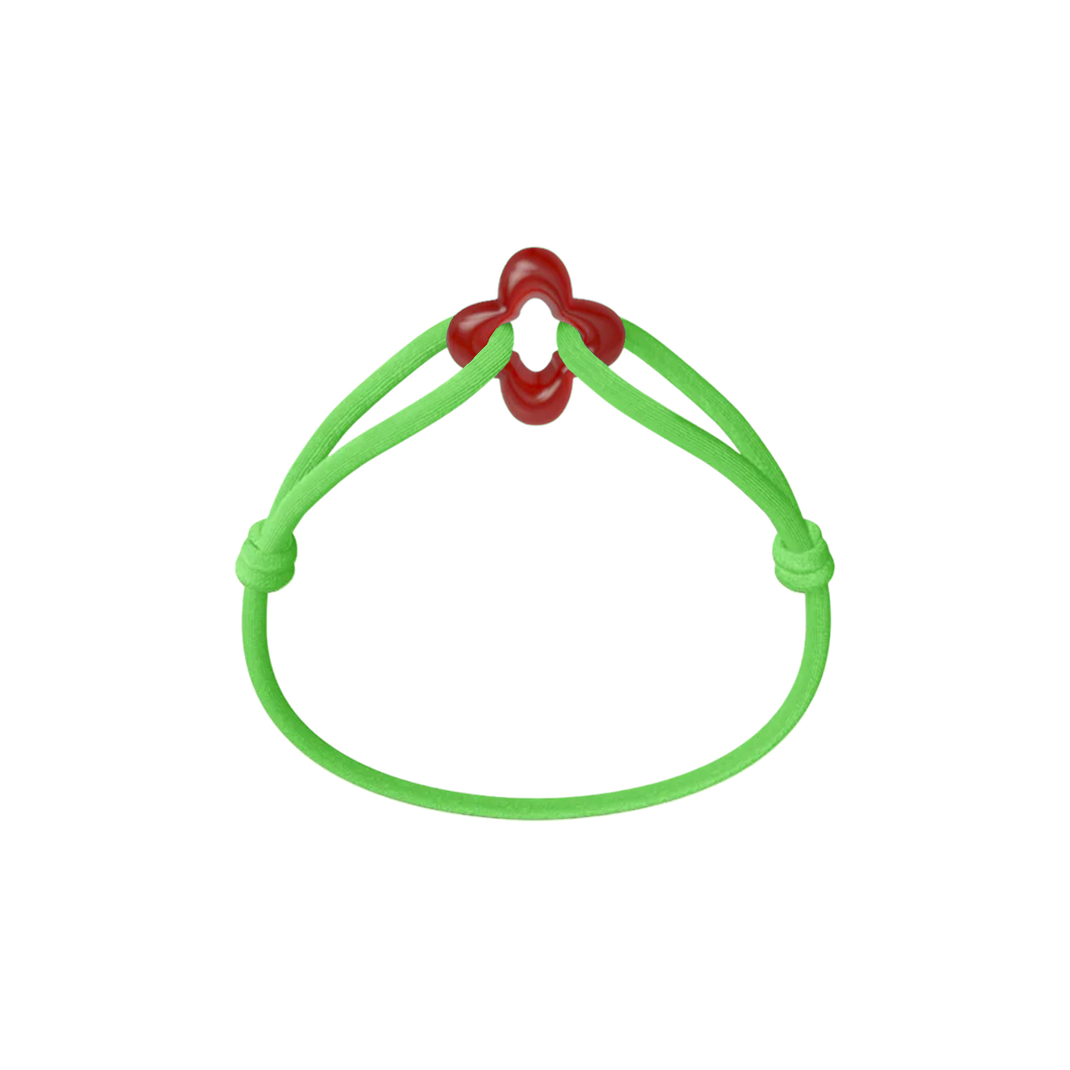 Red Clover Cord Bracelet with Carnelian