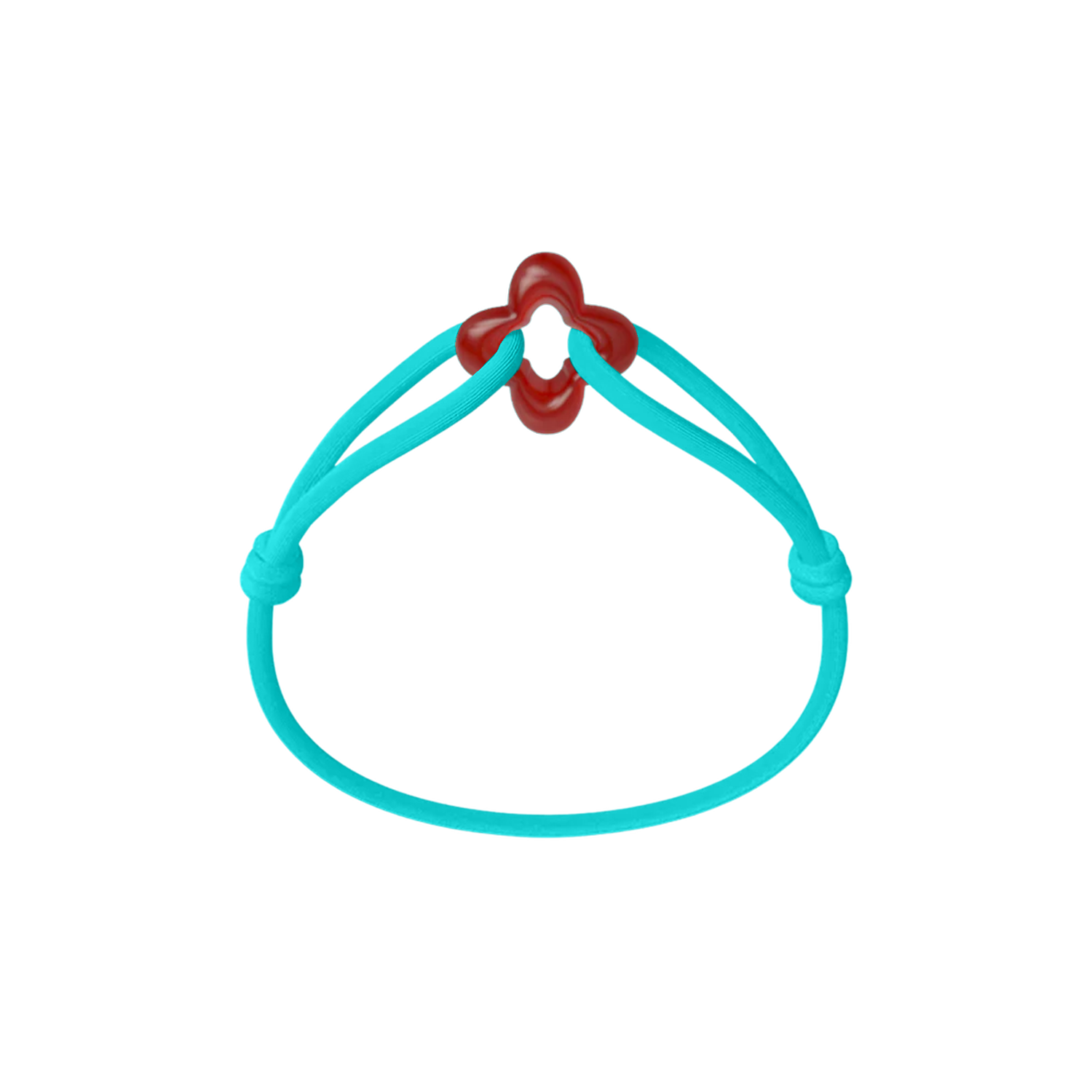 Red Clover Cord Bracelet with Carnelian