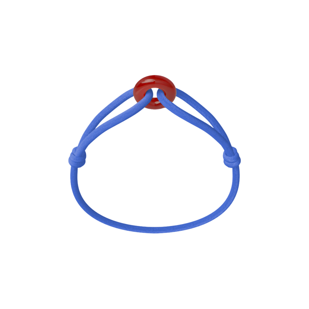 Red Soho Cord Bracelet with Carnelian