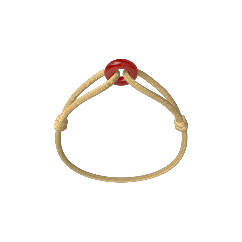 Red Soho Cord Bracelet with Carnelian