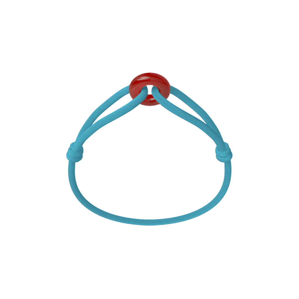 Red Soho Cord Bracelet with Carnelian