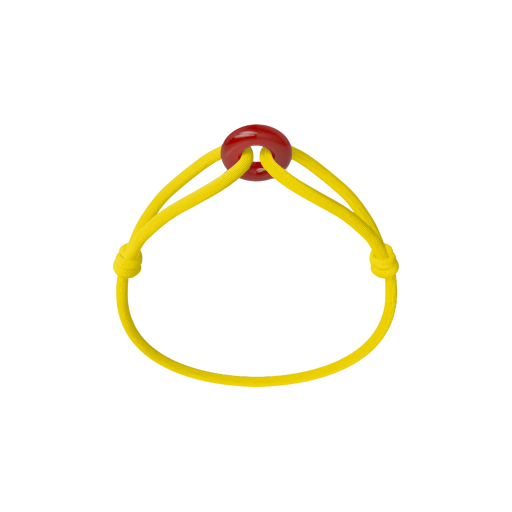 Red Soho Cord Bracelet with Carnelian