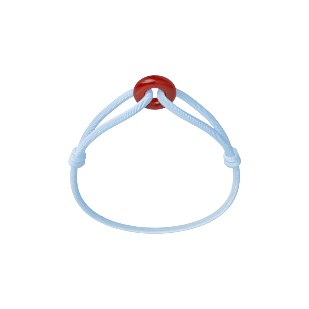 Red Soho Cord Bracelet with Carnelian
