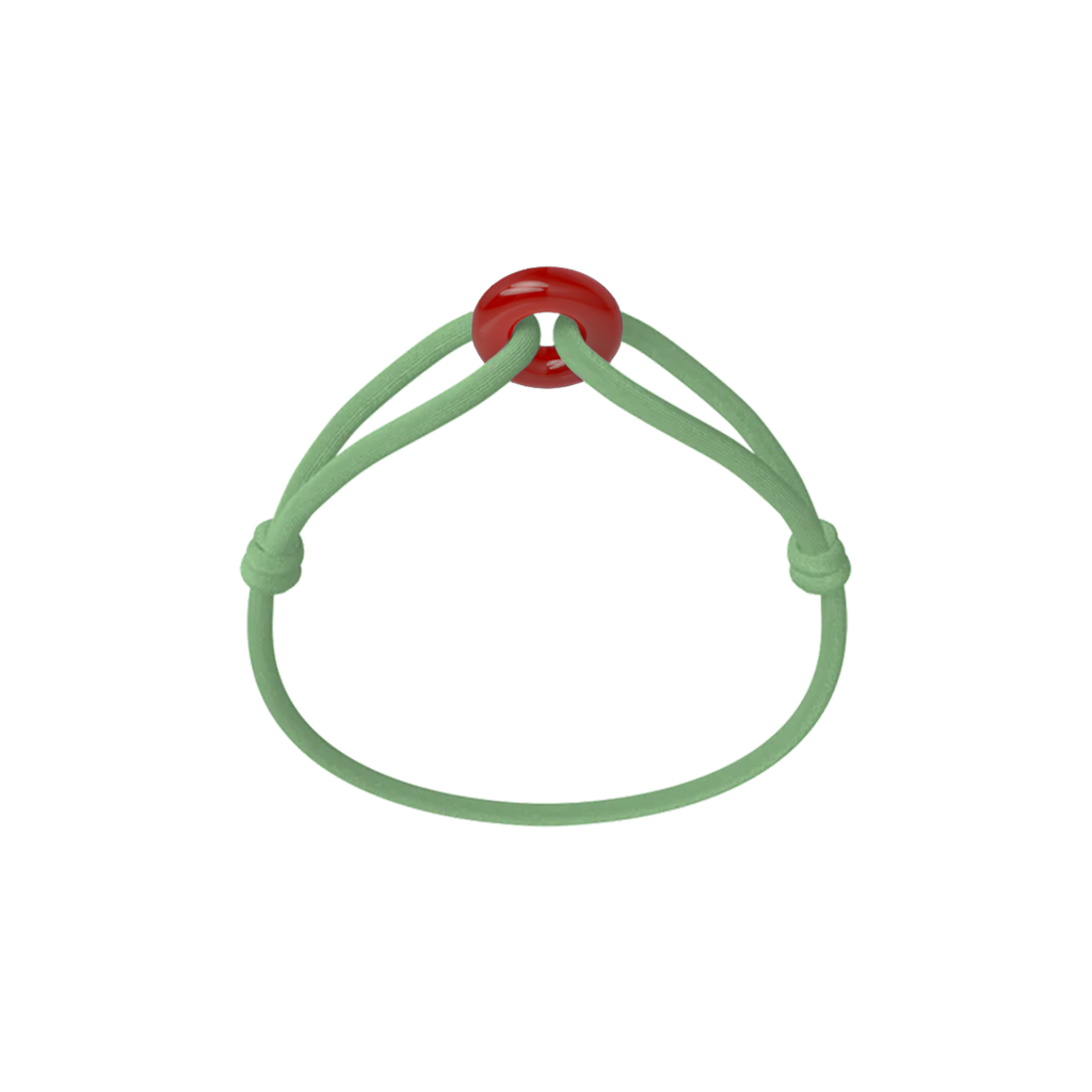 Red Soho Cord Bracelet with Carnelian