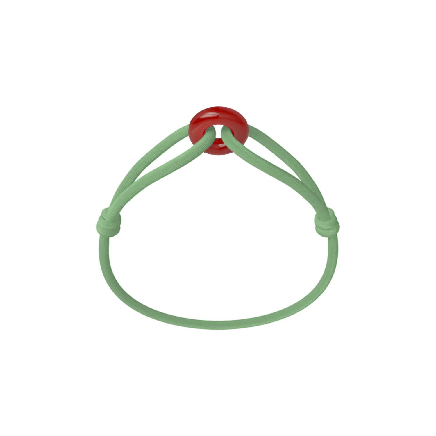 Red Soho Cord Bracelet with Carnelian