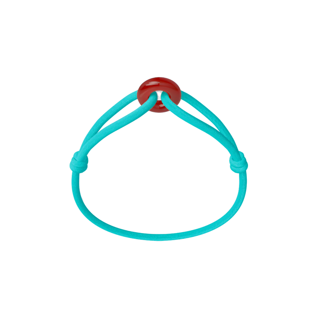 Red Soho Cord Bracelet with Carnelian
