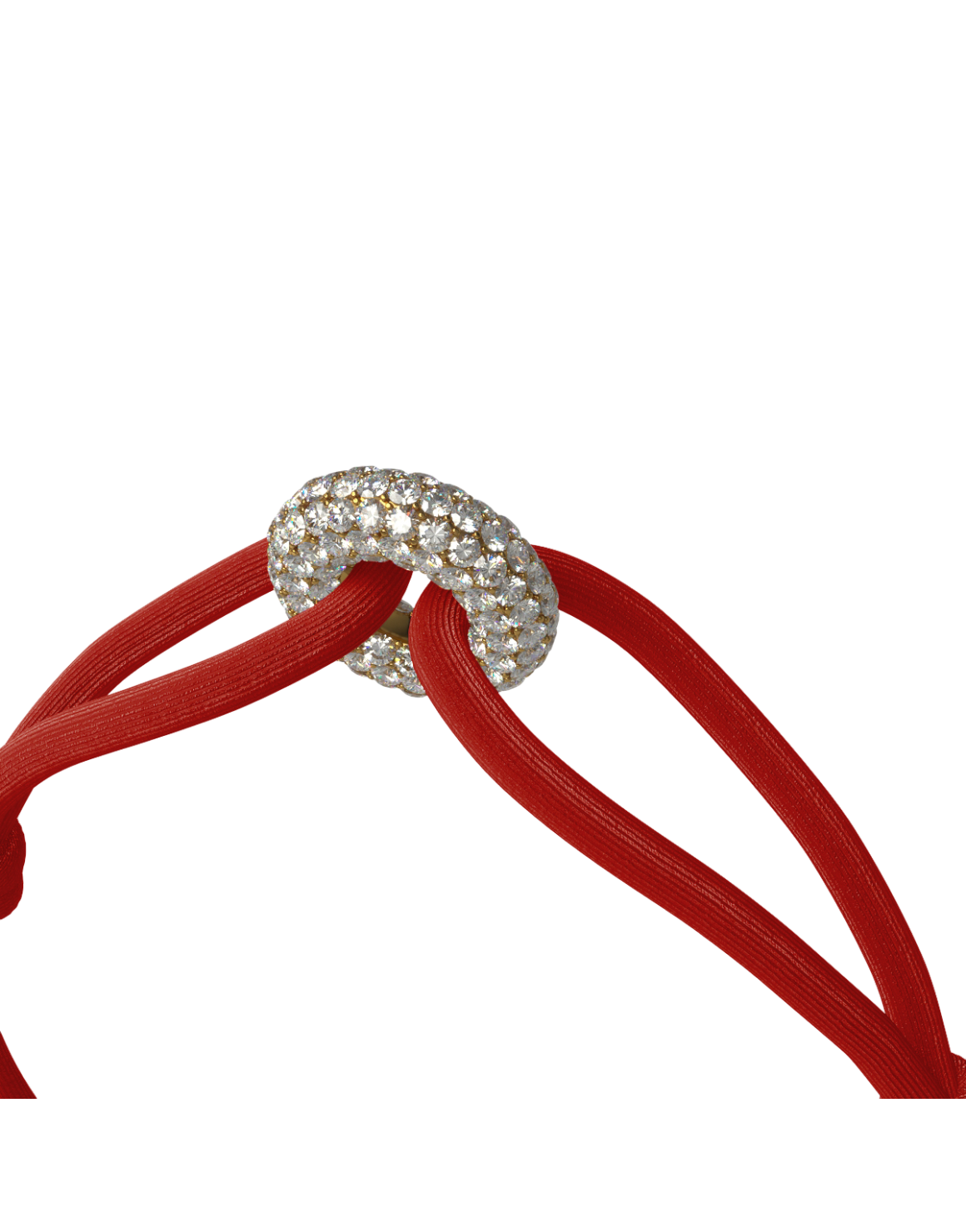 Golden Pave Cord Bracelet with Lab Diamonds