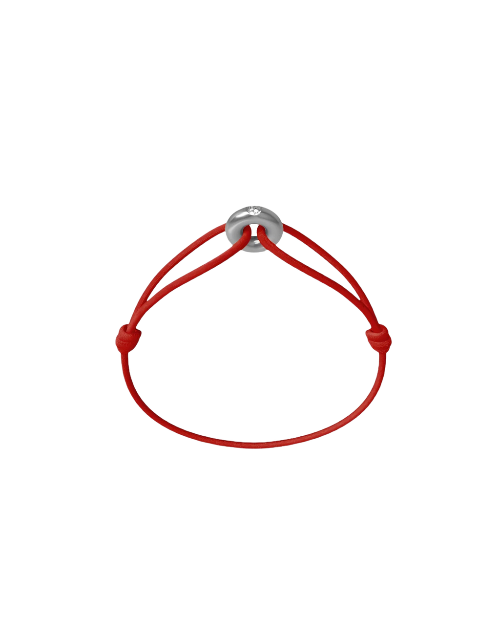 Mini Silver Diamond Cord Bracelet