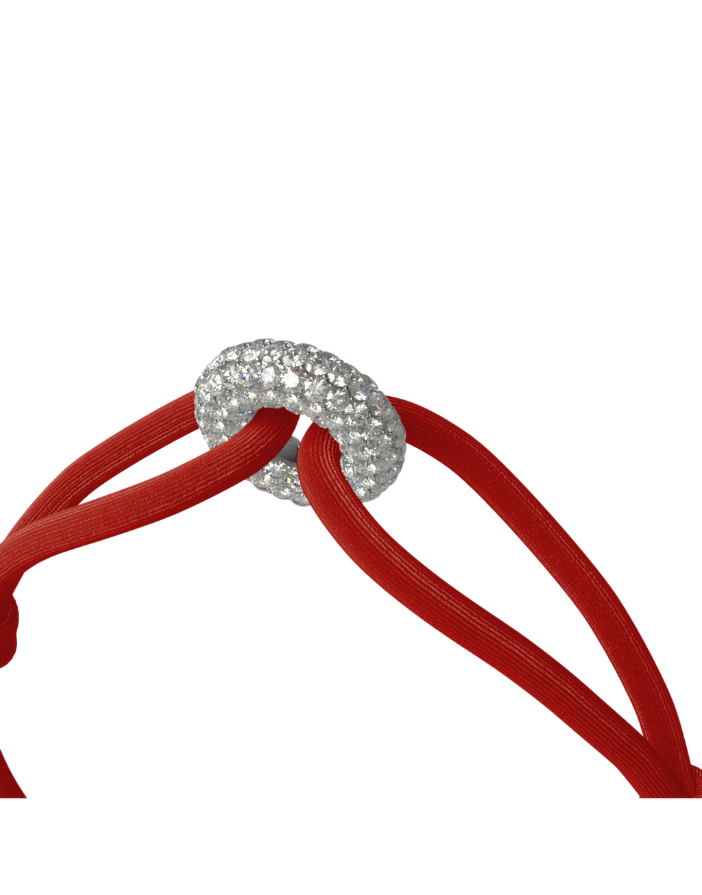 Silver Soho Pavé Cord Bracelet