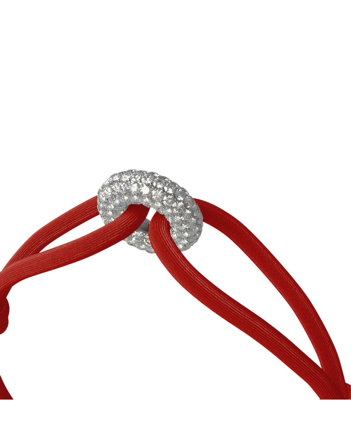 Silver Soho Pavé Cord Bracelet
