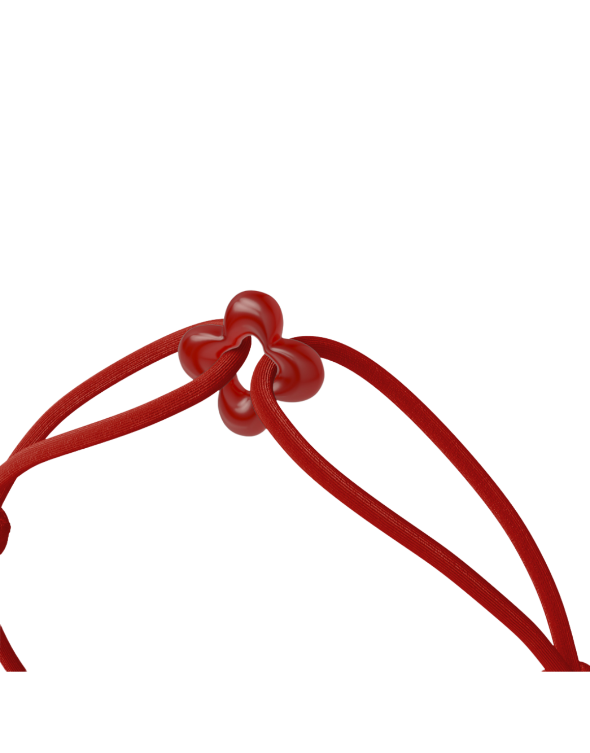 Mini Red Clover Cord Bracelet with Carnelian