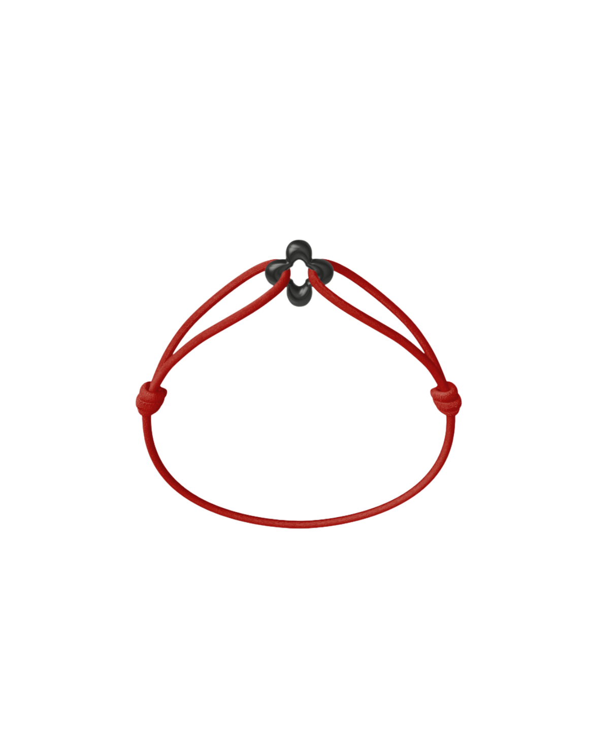 Mini Black Clover Onyx Cord Bracelet