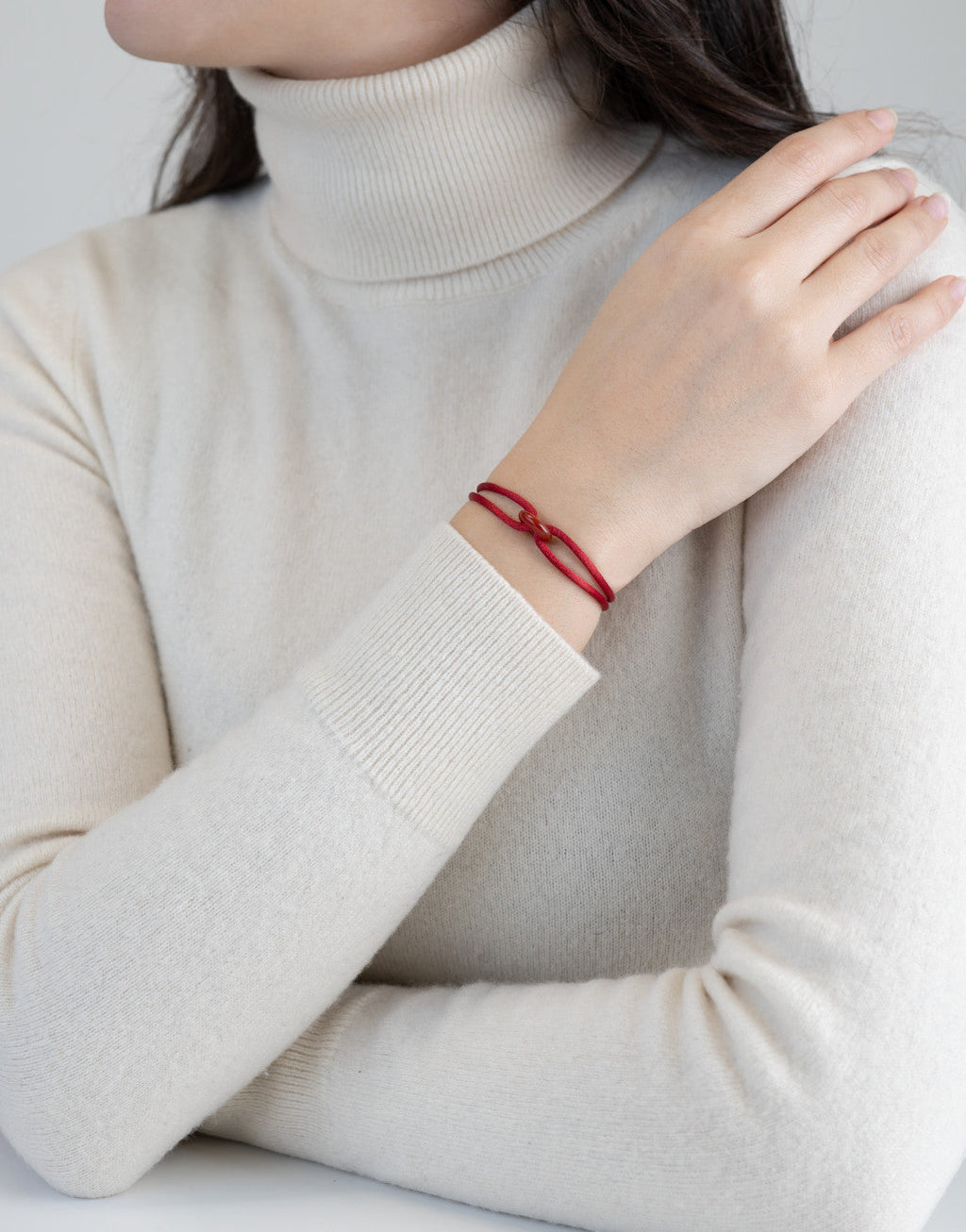 Red Soho Cord Bracelet with Carnelian