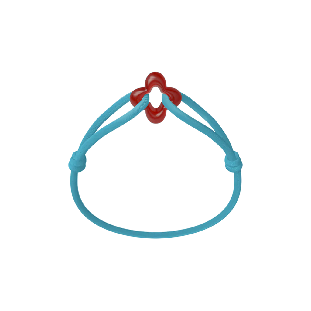 Red Clover Cord Bracelet with Carnelian