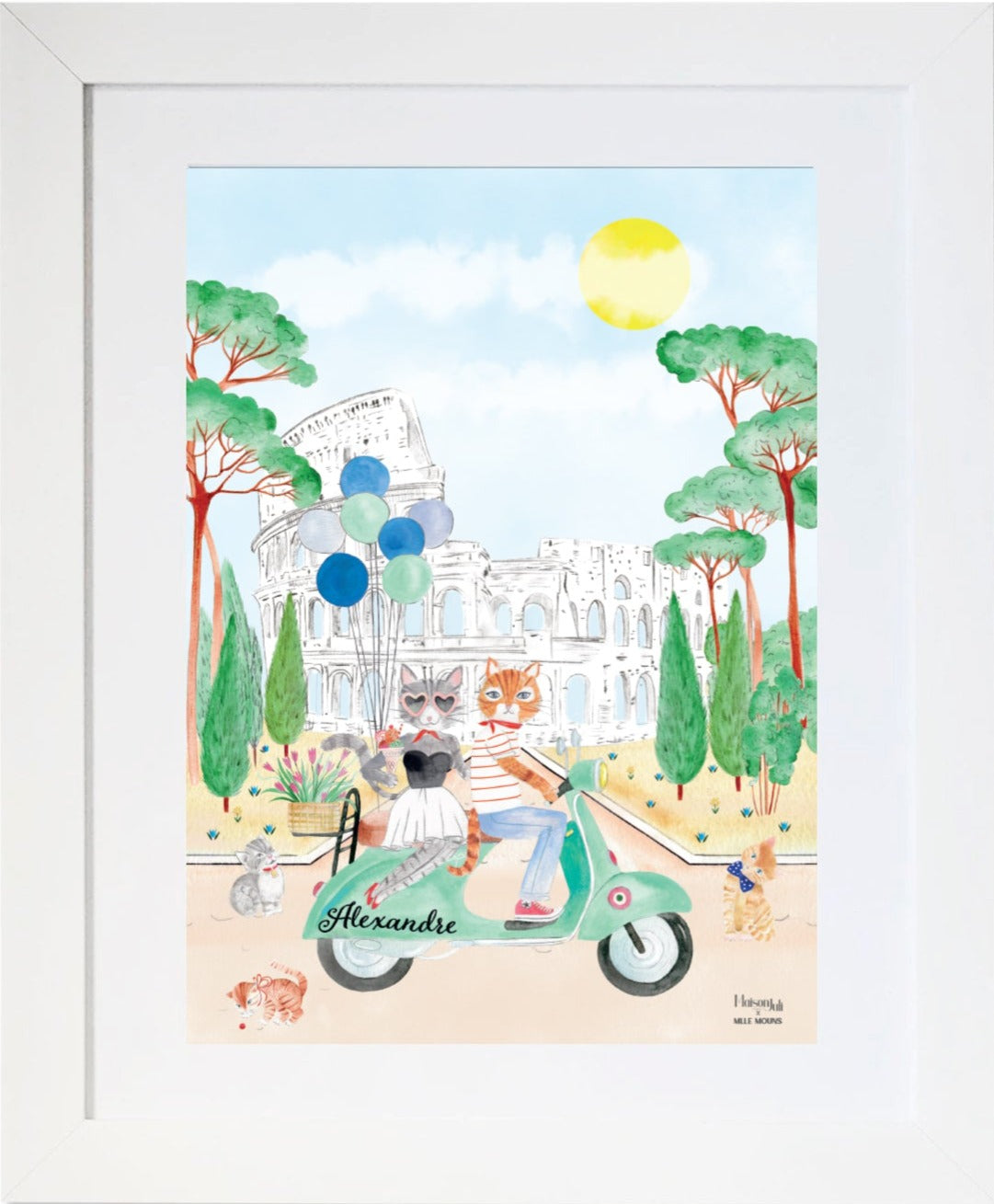Personalised Motorbike Coliseum Print for Boys