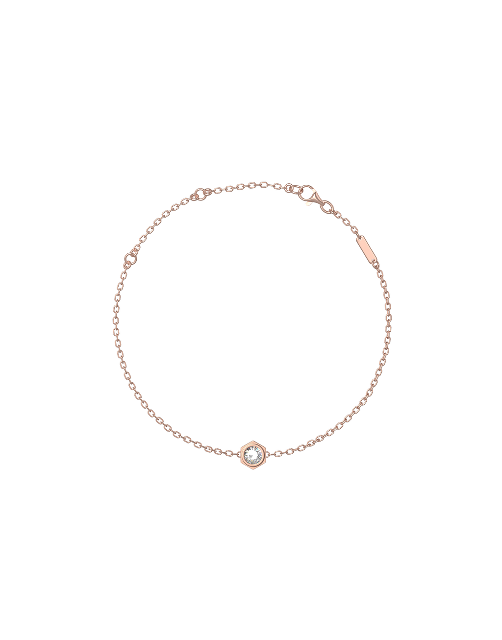 Unity Moissanite Bracelet in Sterling Silver and Gold
