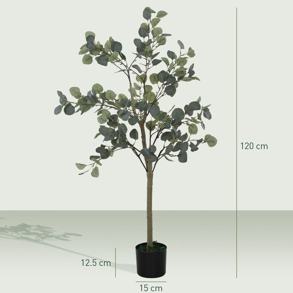 Artificial Eucalyptus Trees 2 Pack Faux Silk Plants 120cm