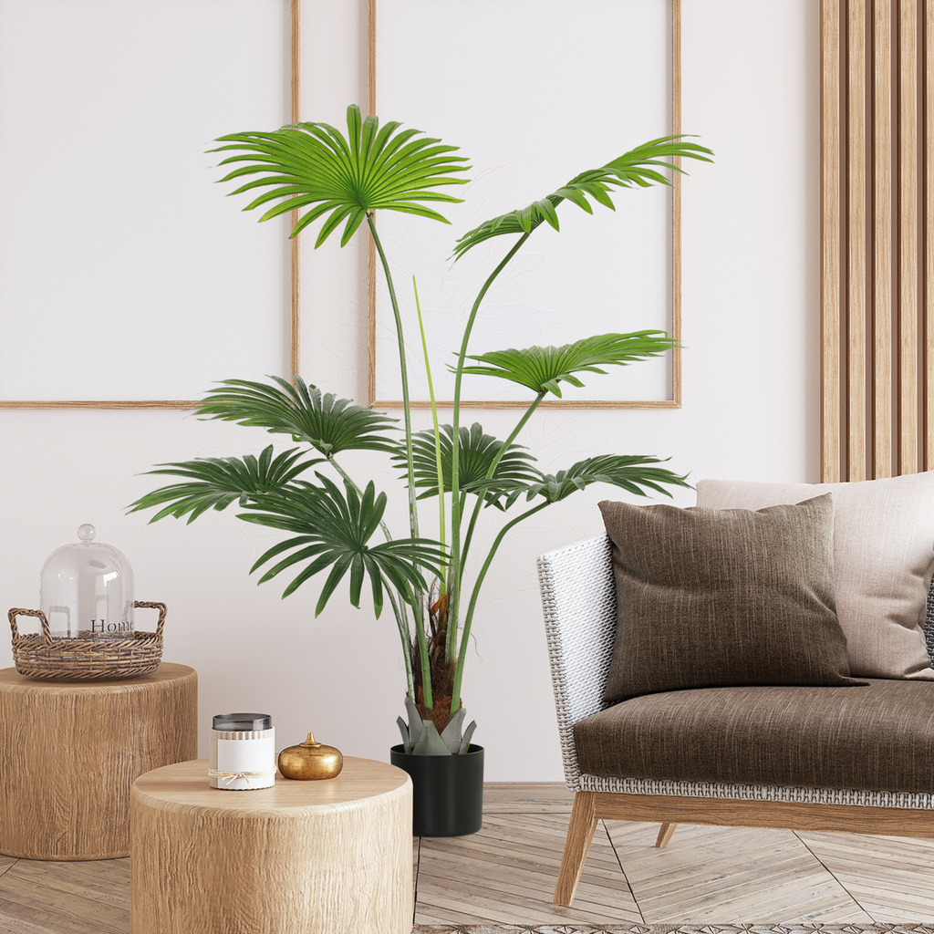 Artificial Palm Tree Plant 145cm with Realistic Leaves