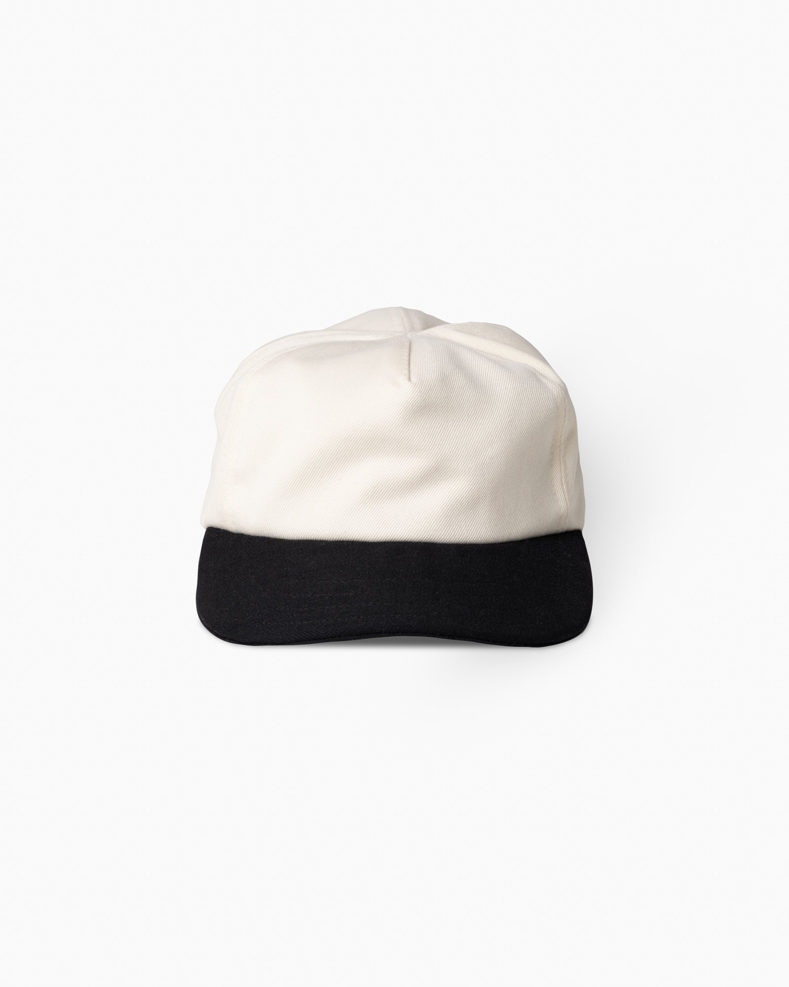 Black Ecru Handmade Denim Cap
