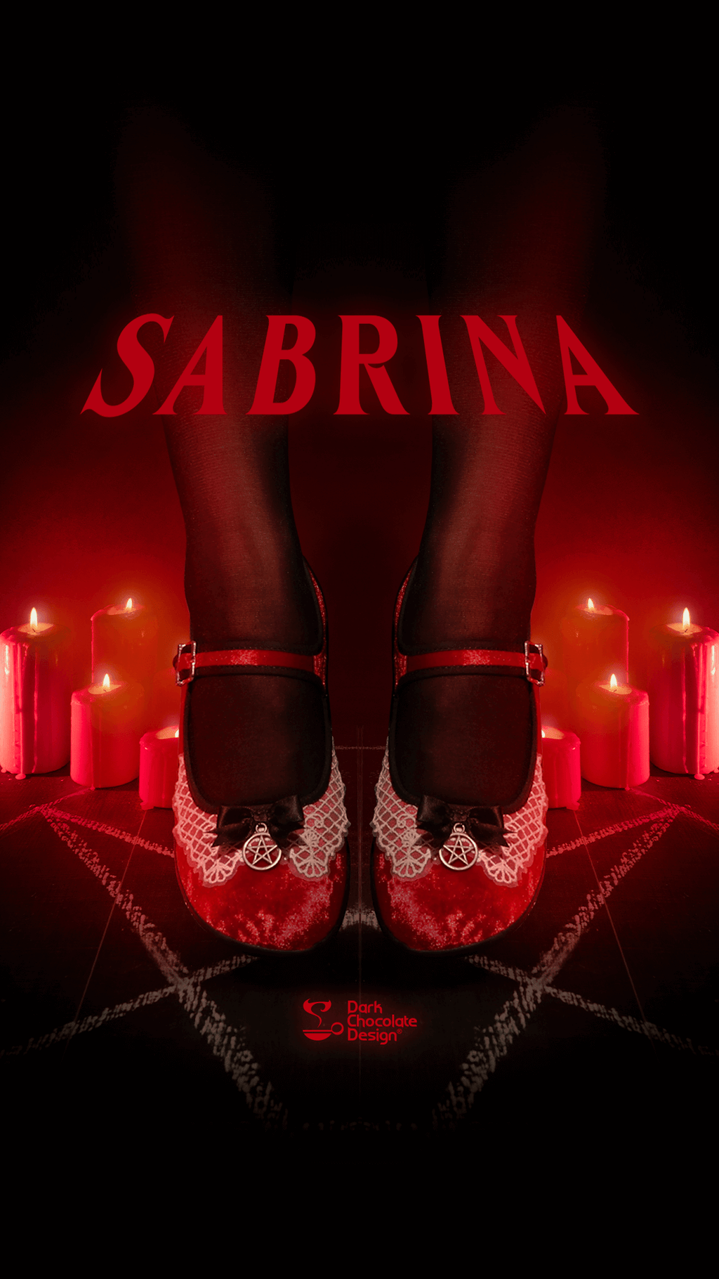 Sabrina Women's Mary Jane Flat Shoes in Red Velvet