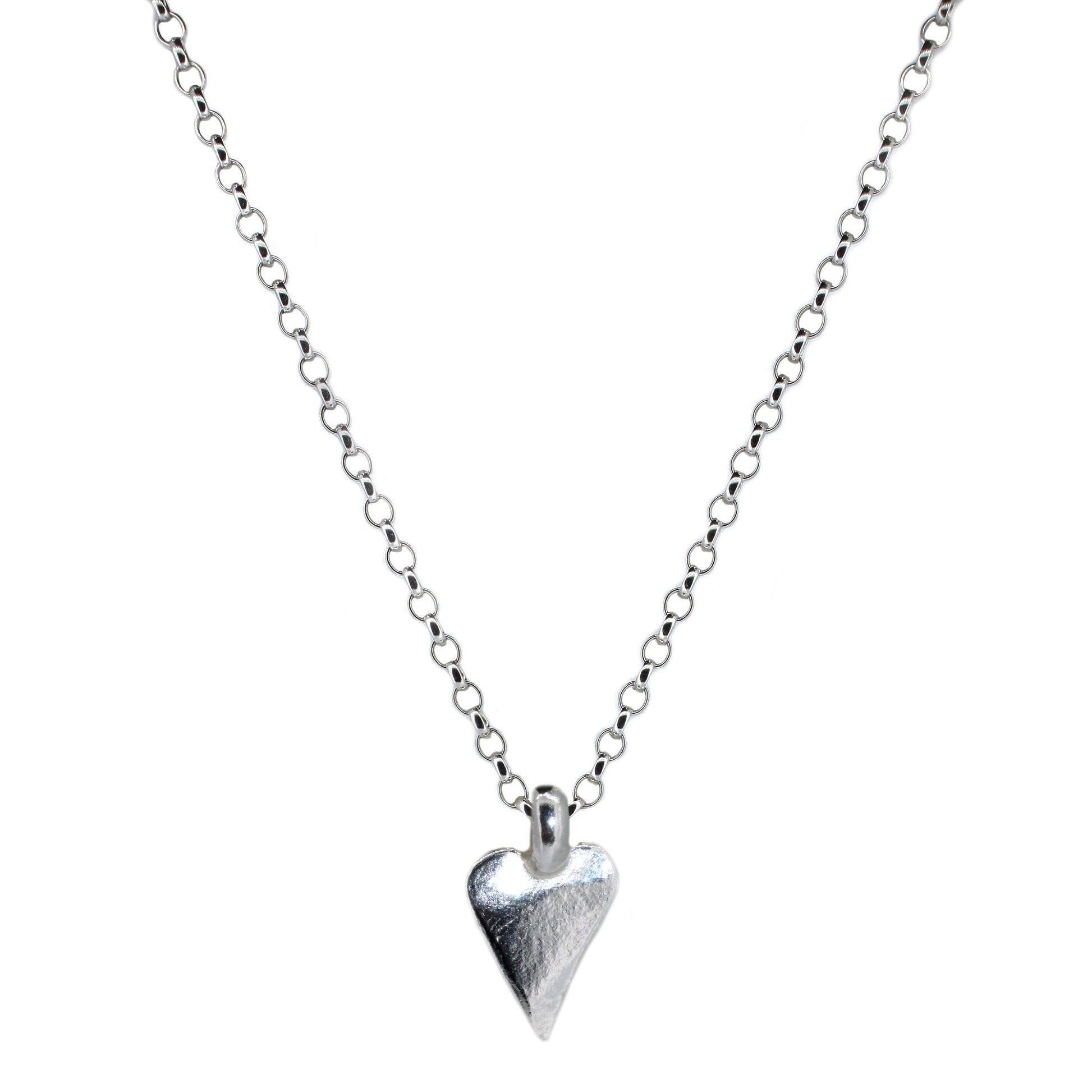 Lucky Charm Heart Necklace in Sterling Silver