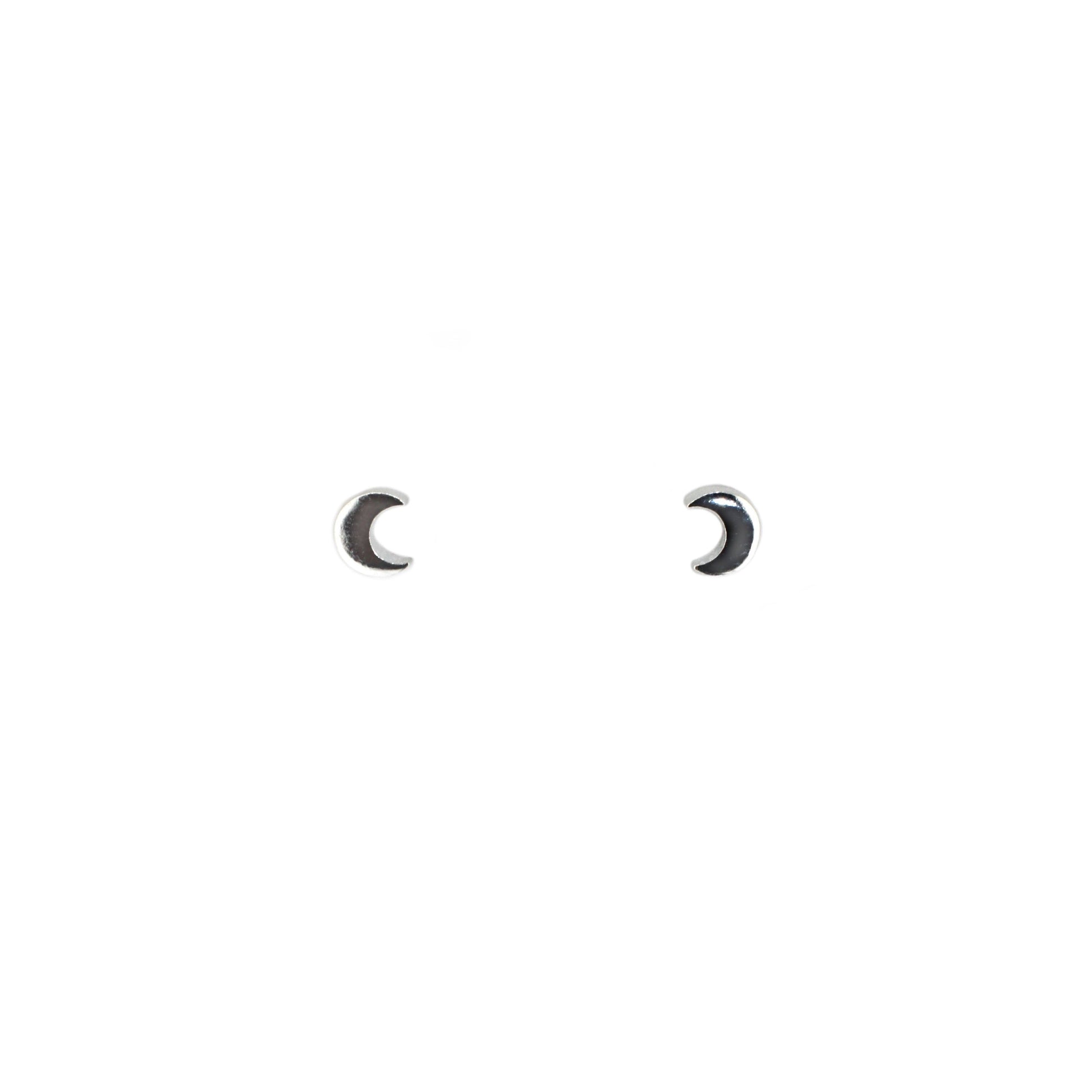Mini Moons Sterling Silver Earrings