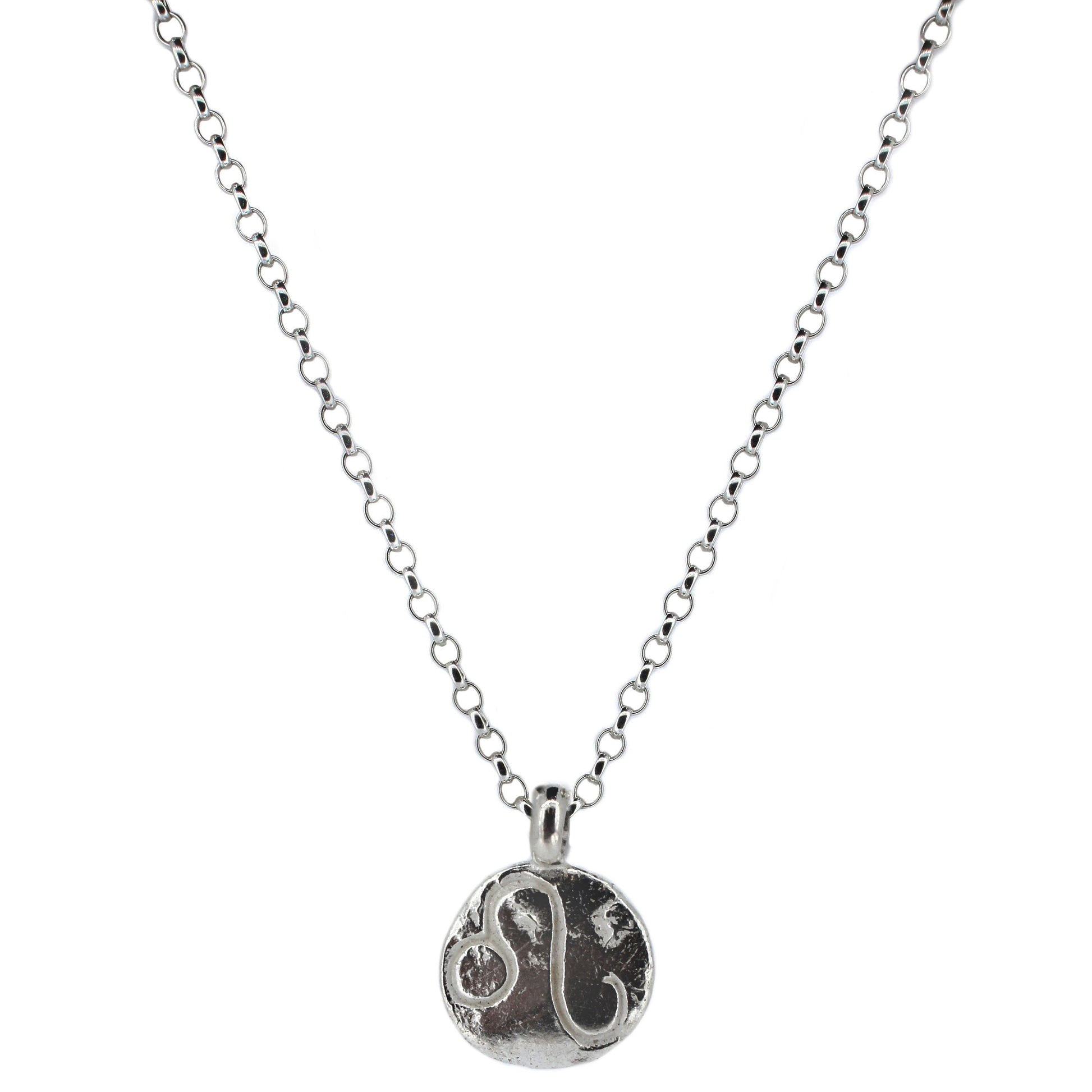 Personalised Star Sign Necklace in Recycled Silver