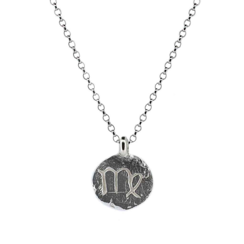 Personalised Star Sign Necklace in Recycled Silver