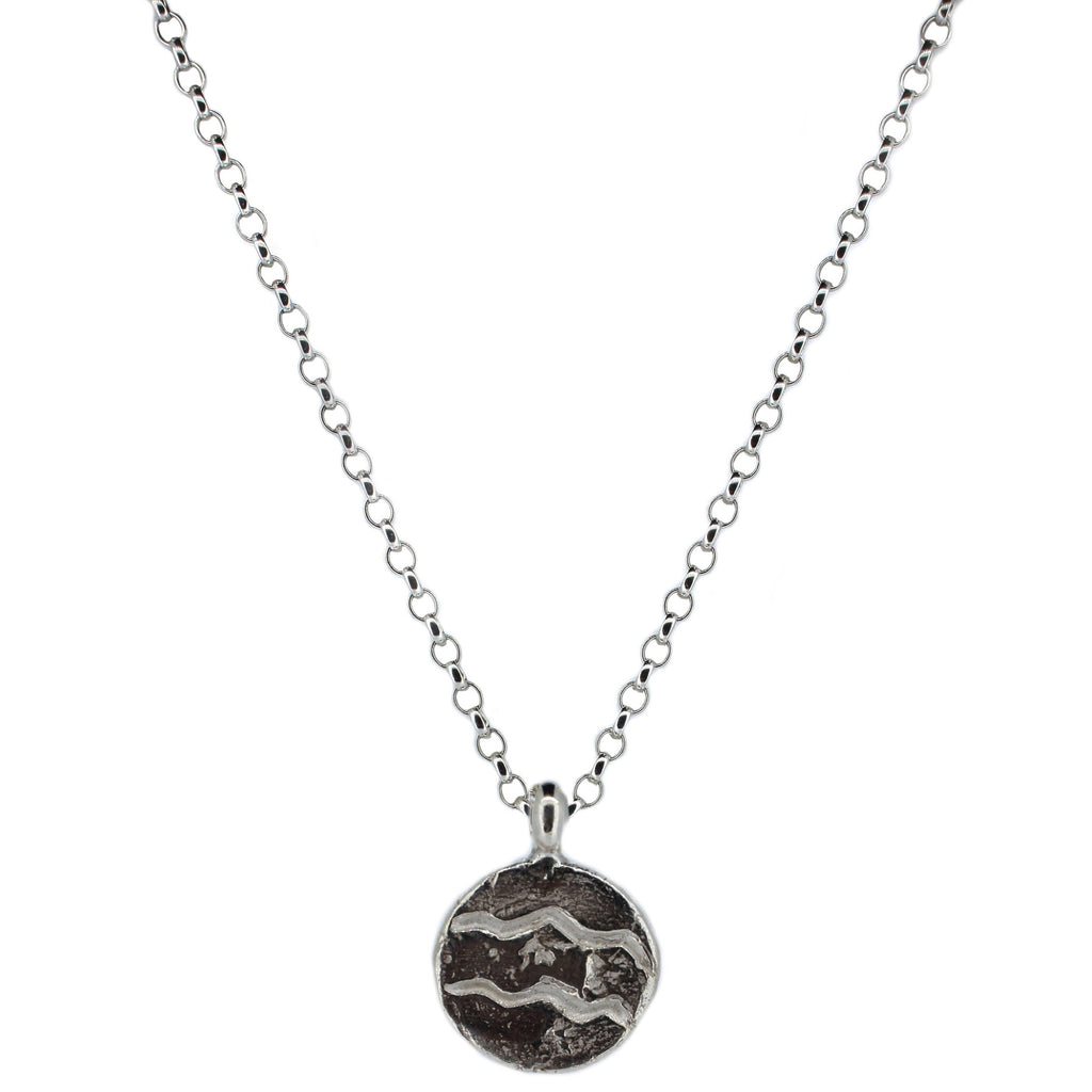 Personalised Star Sign Necklace in Recycled Silver
