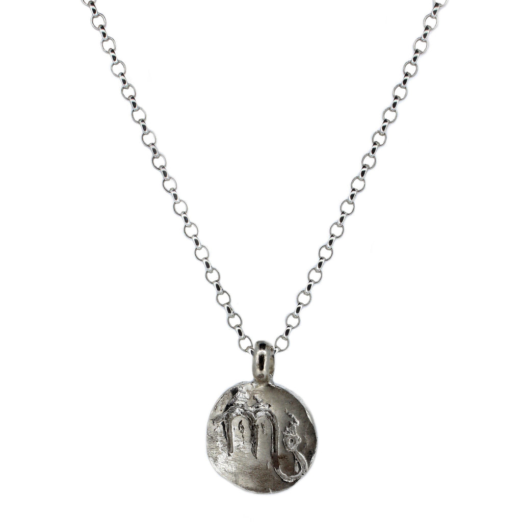 Personalised Star Sign Necklace in Recycled Silver