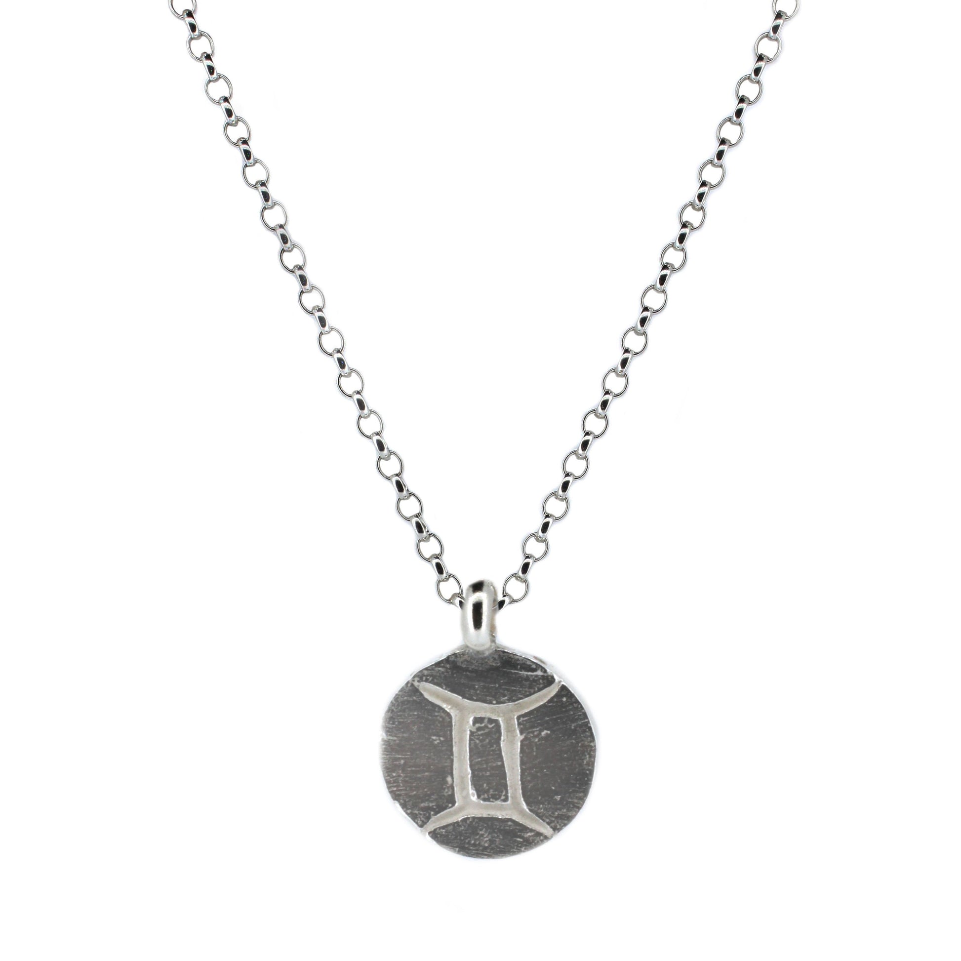 Personalised Star Sign Necklace in Recycled Silver