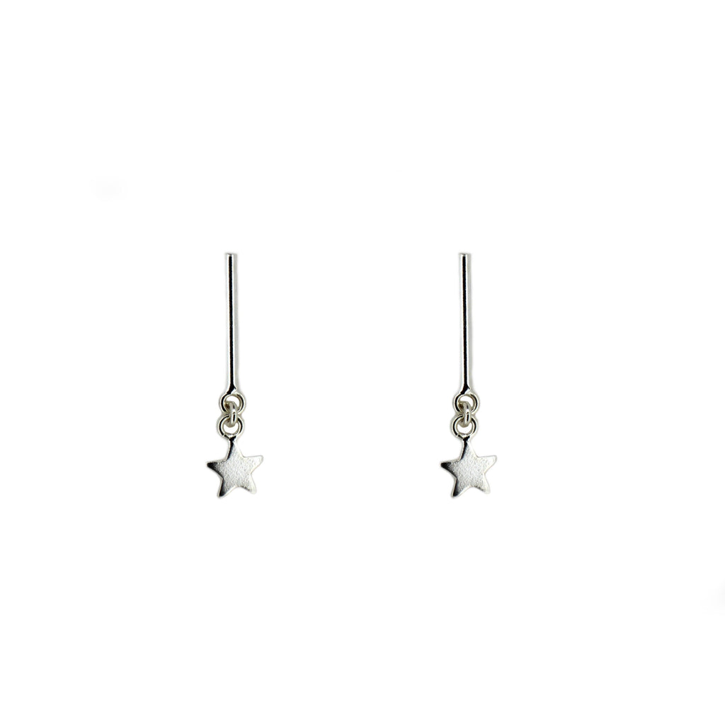 Star Bar Sterling Silver Studs