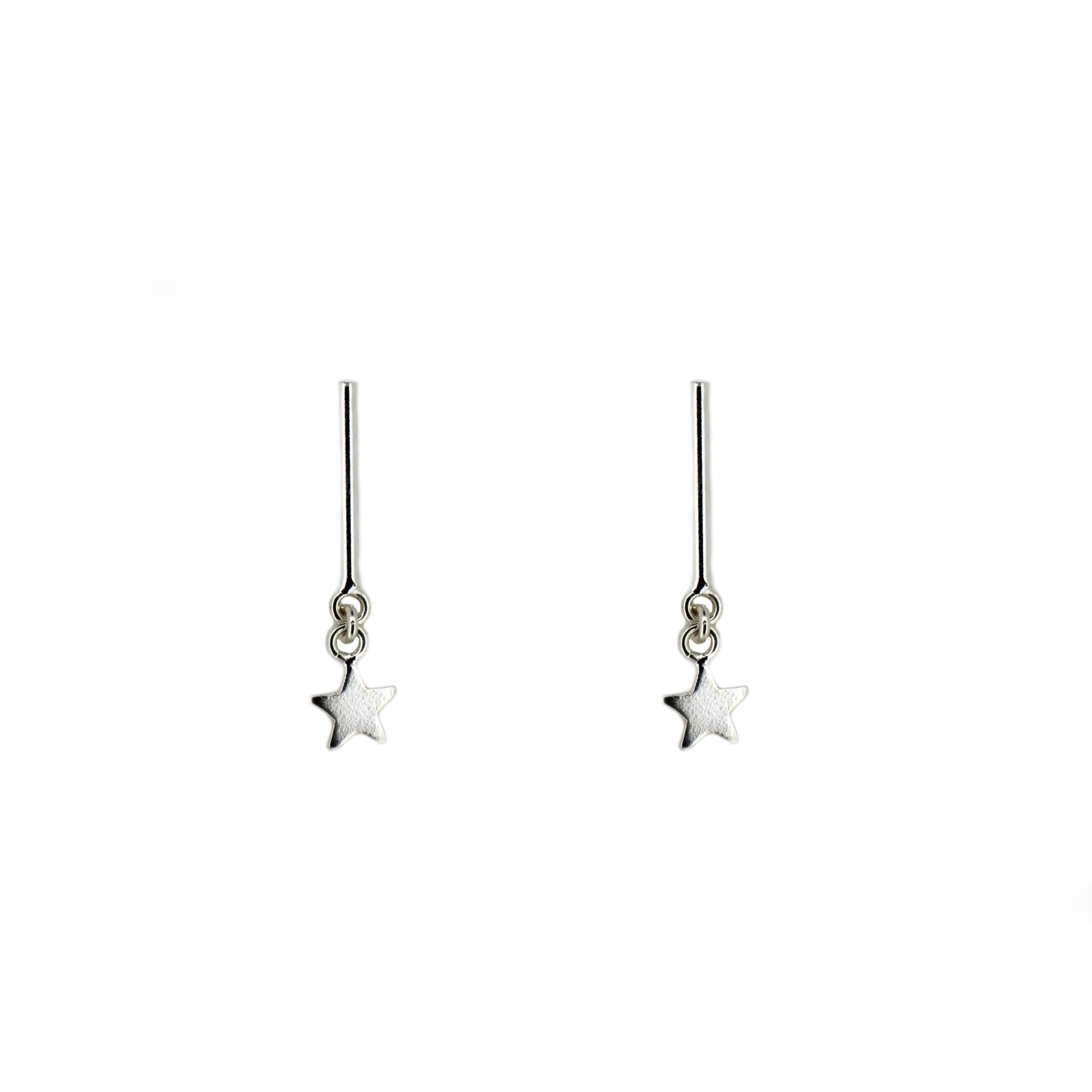 Star Bar Sterling Silver Studs