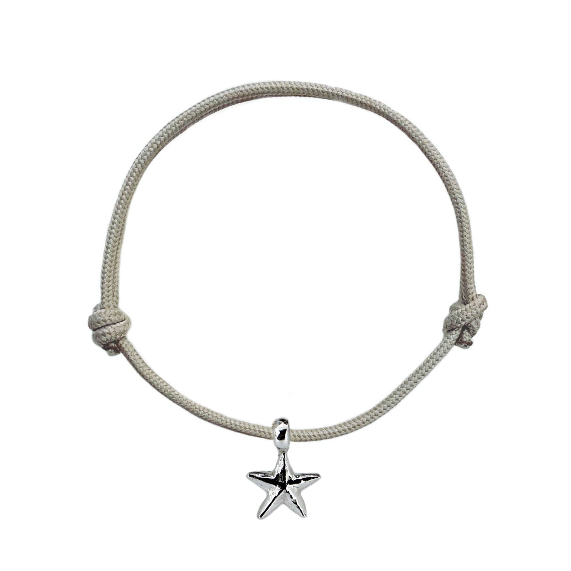 Starfish Rope Bracelet in Recycled Sterling Silver