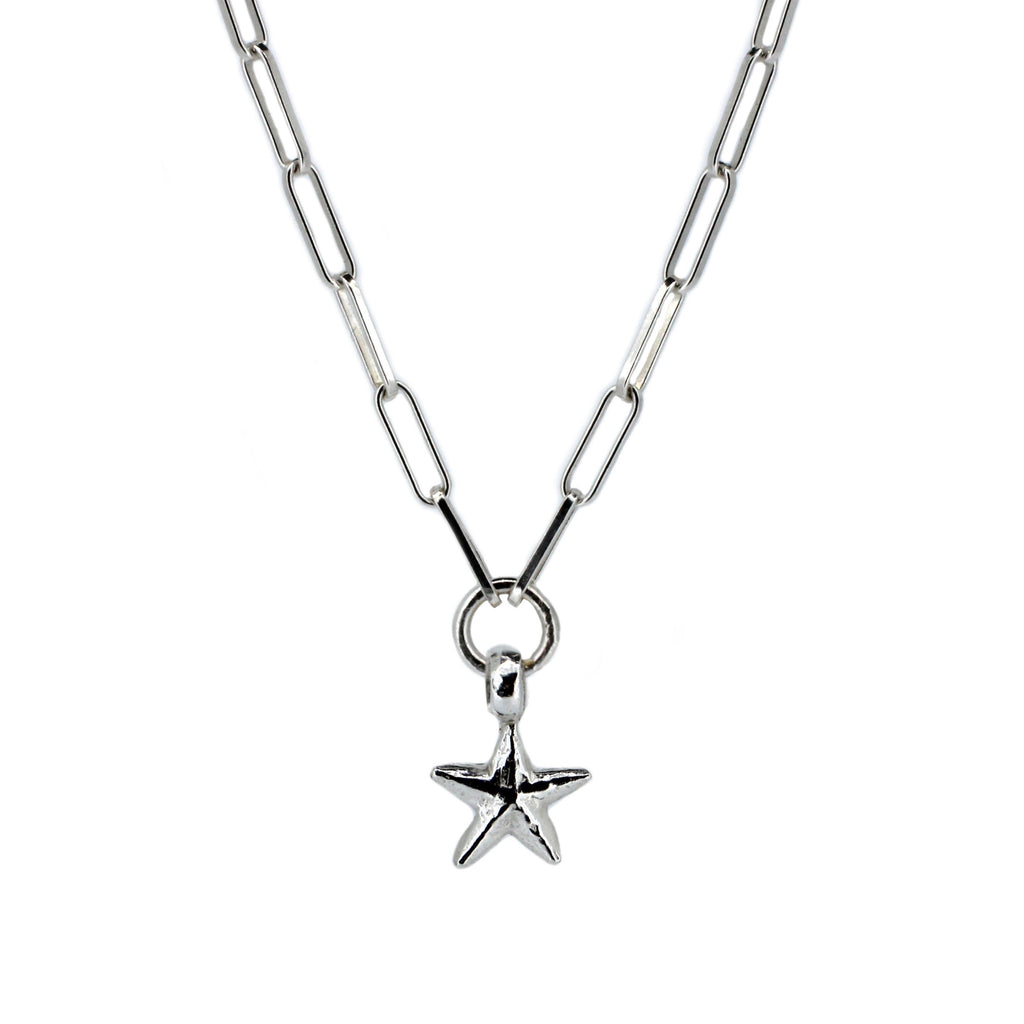 Sterling Silver Starfish Trace Chain Necklace