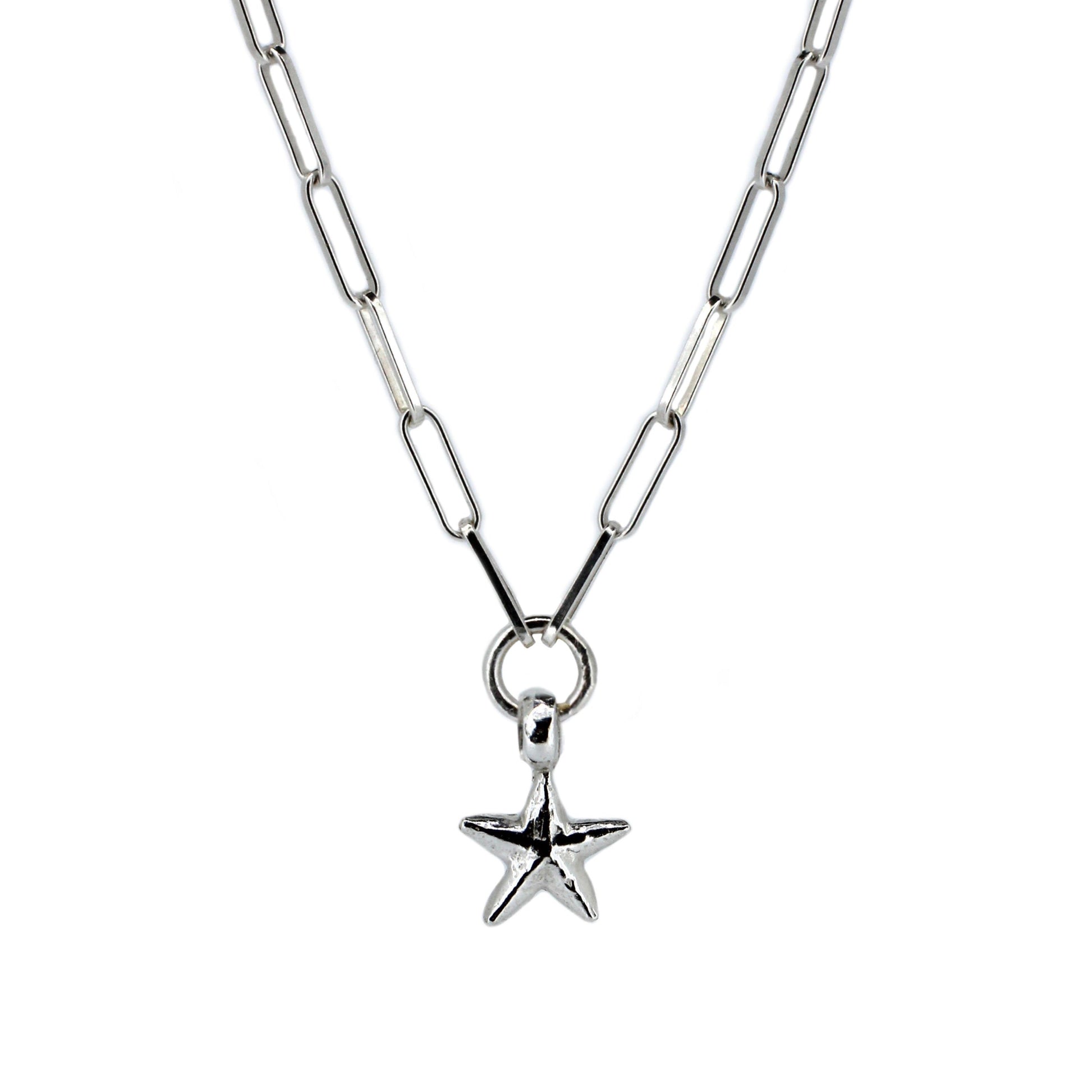 Sterling Silver Starfish Trace Chain Necklace