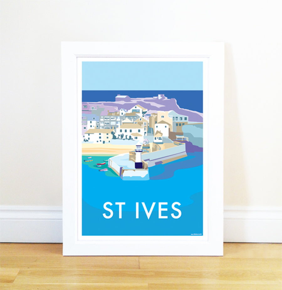 St Ives Vintage Travel Poster Print